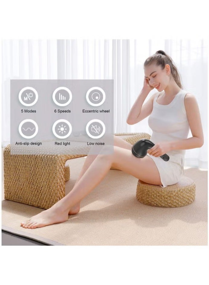 jalan Handheld Deep Tissue Massager with 8 Heads, Multi-Mode Electric Percussion Massager, Suitable for Full Body, Shoulders, Neck, Waist, Back, Legs, and Feet, Wireless and Silent Massager - Image 2